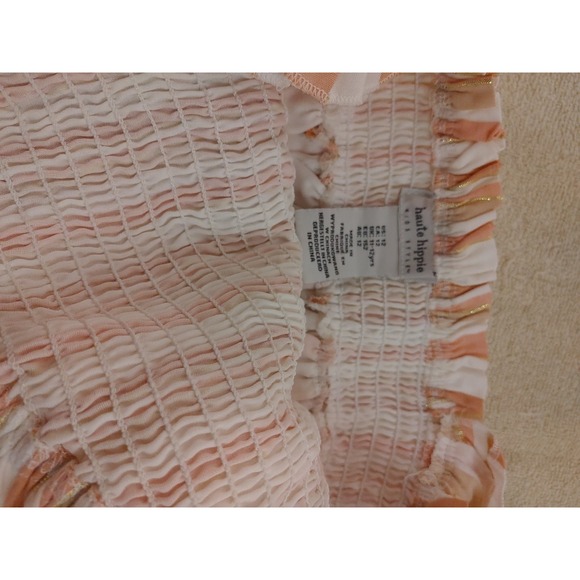 Haute Hippie Kids Style flutter‎ sleeve, tiered peasant Dress Maxi Lined Sz 12 - Picture 11 of 14